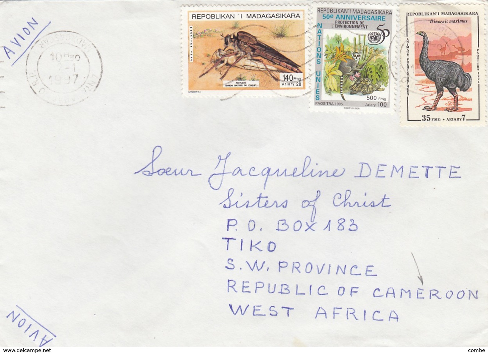 LETTRE COVER  MADAGASCAR  /  7 - Madagascar (1960-...)