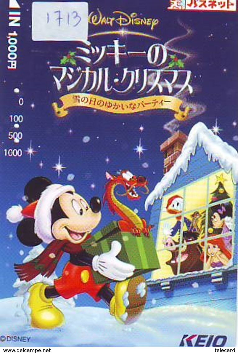 Carte Prépayée Japon * DISNEY (1713)  CHRISTMAS  * NOEL * JAPAN PREPAID CARD - Disney