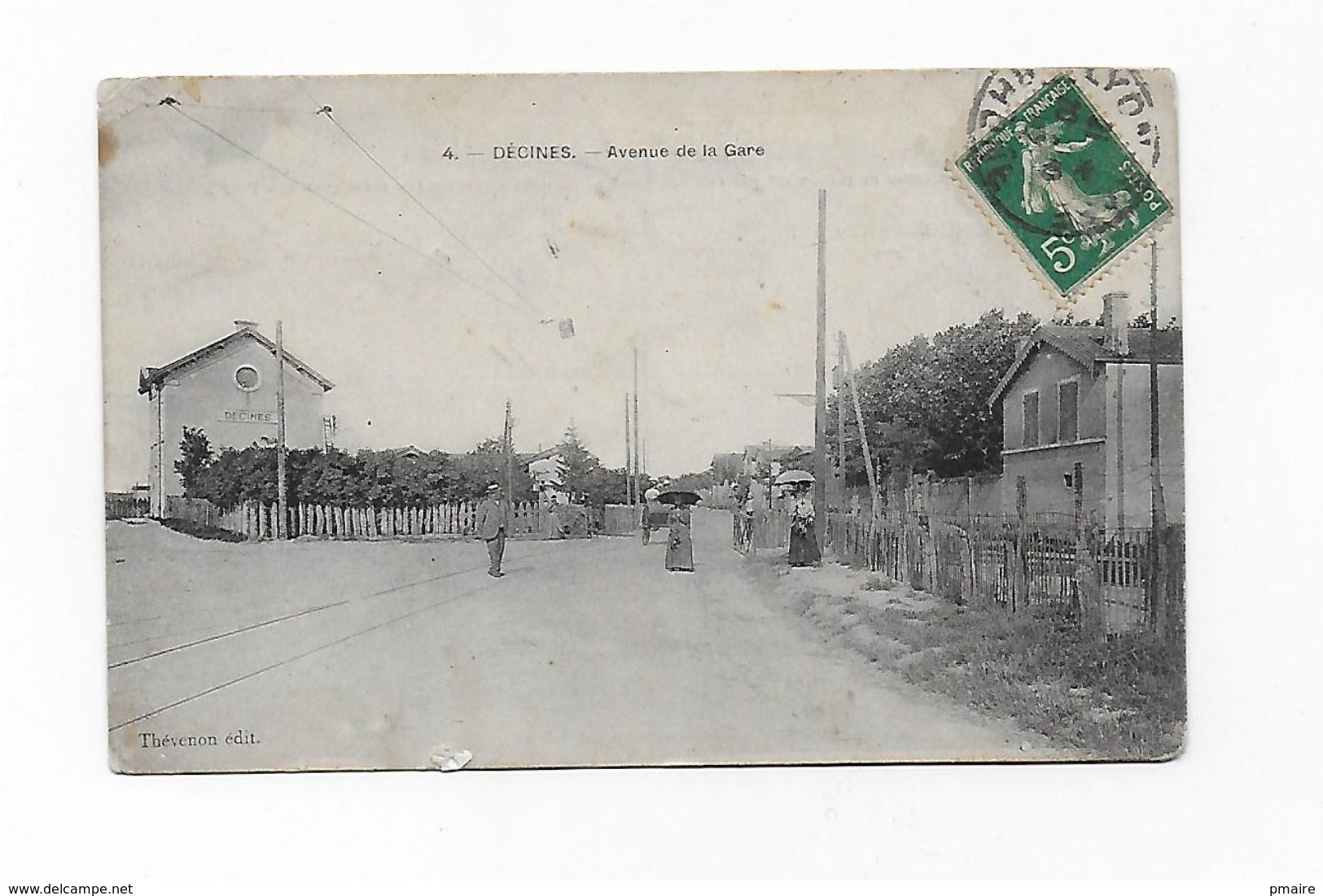 CPA 69 - CPA Décines - Avenue De La Gare 1910 Port Simple Gratuit - Autres & Non Classés