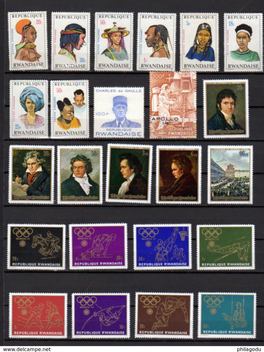 1971  Année Complète,  408 / 437**,  Cote 40 €   Beethoven, Coiffures, Peintures Classiques - Unused Stamps