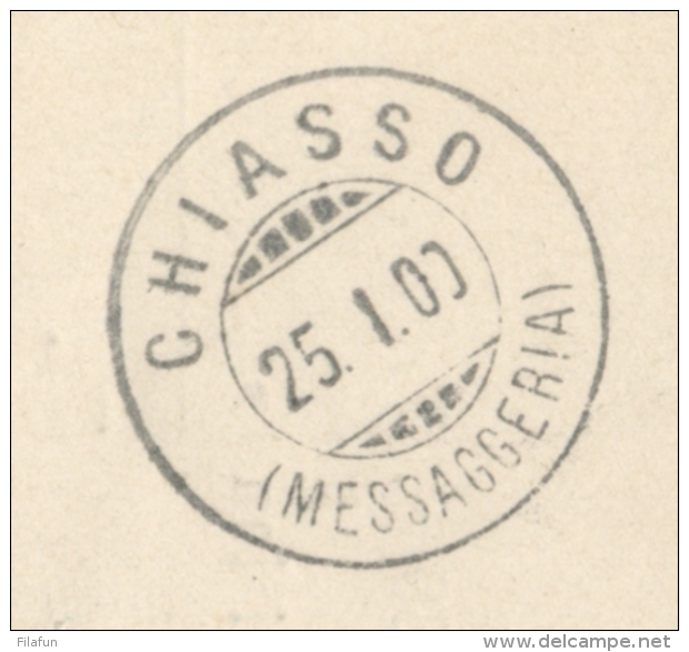 Schweiz - 1900 - 12c Wappen On Abo-card From Neuchatel To Chiasso - Brieven En Documenten