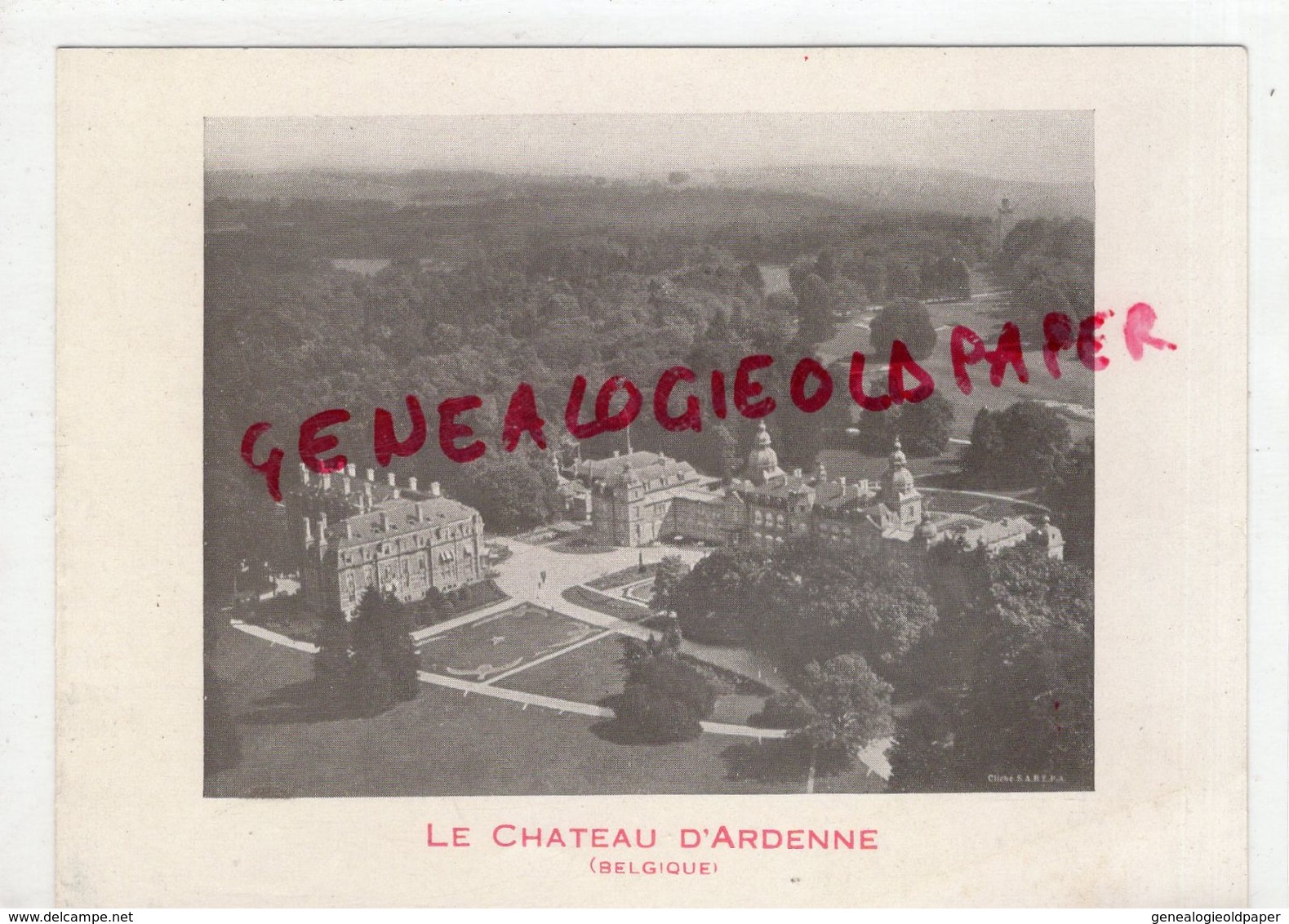 BELGIQUE- PUBLICITE TARIFS LE CHATEAU D' ARDENNE- HOTEL RESTAURANT 1934 - Ambachten