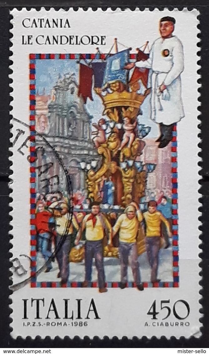 ITALIA 1986 Folk Celebration. USADO - USED. - 1981-90: Usati