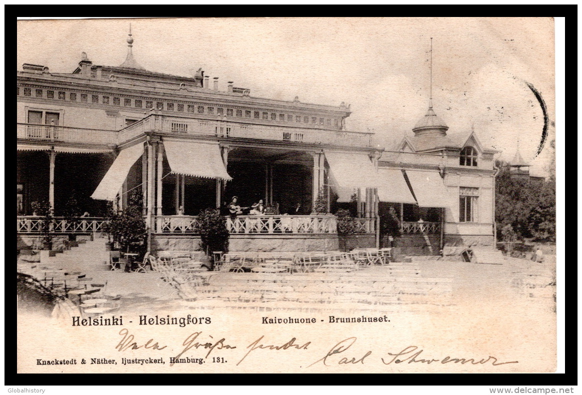 DD2620  FINLAND HELSINKI HELSINGFORS KAIVOHUONE BRUNNSHUSET POSTCARD - Finlande