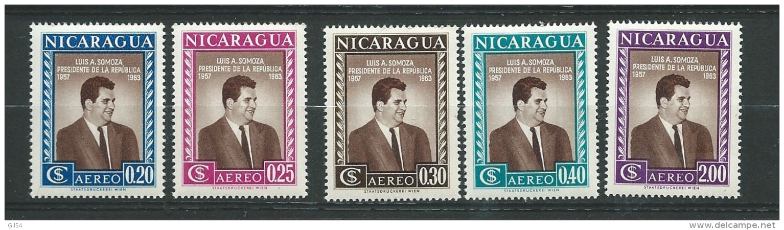 Nicaragua   - Aérien -  Série - Yvert N° 358   à   362     5   Valeurs **   -  Po58203 - Nicaragua