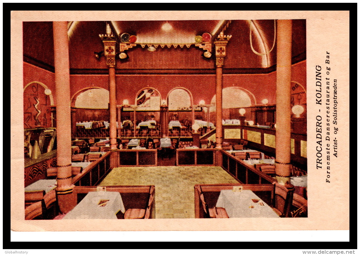 DD2682  DENMARK  KOLDING TROCADERO  FORNEMSTE DANSERESTAURANT OG BAR ARTIST  POSTCARD - Danemark