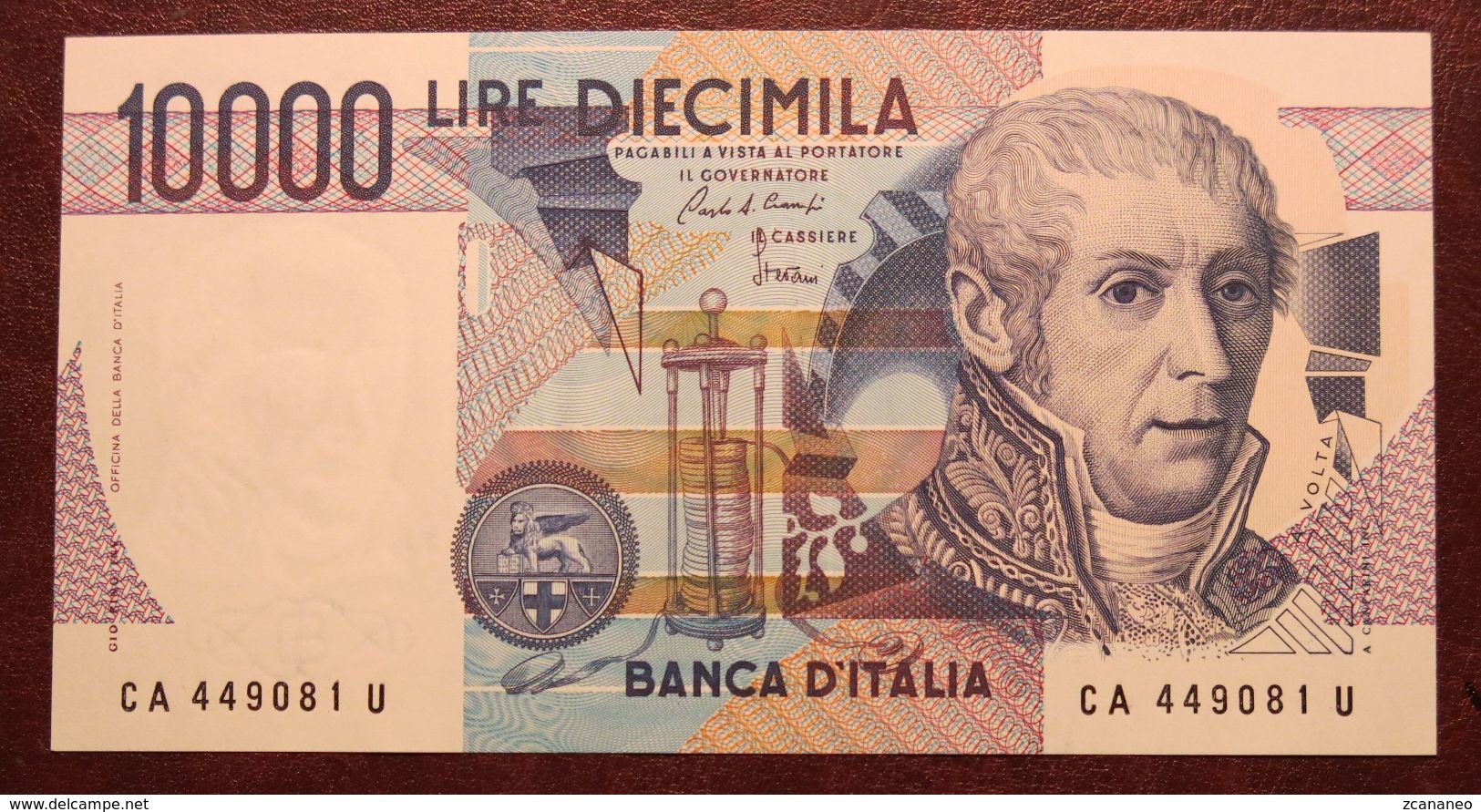 BANCONOTA DA 10.000 LIRE A. VOLTA LETTERA (A) IN FDS REP. ITALIANA - - 1000 Lire
