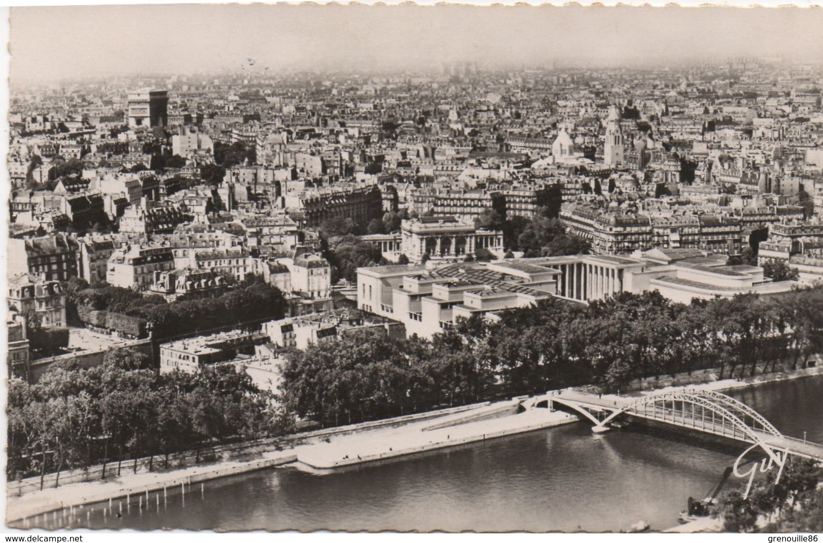 CPA 75 PARIS  Panorama Pris De La Tour Eiffel 1949 - Multi-vues, Vues Panoramiques