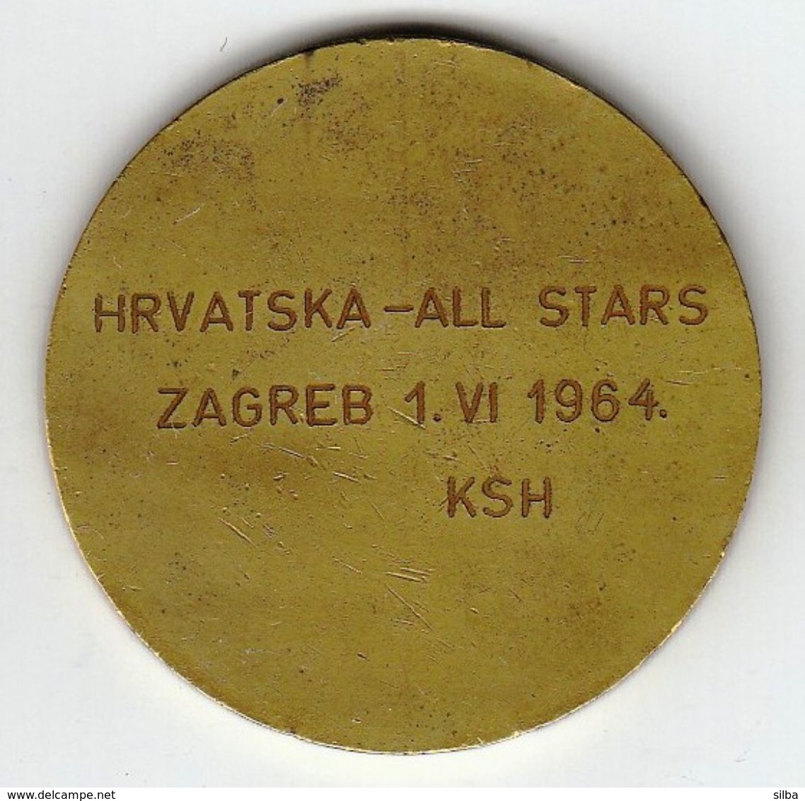 Basketball / Sport / Medal / Basketball Game Croatia - All Stars, Zagreb, Croatia, Yugoslavia / 1. VI 1964 - Bekleidung, Souvenirs Und Sonstige