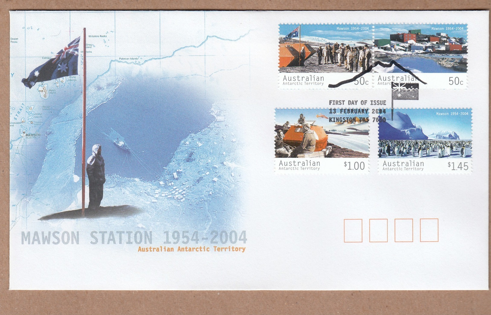 AAT FDC 2004 Mawson Station 50 Years - FDC