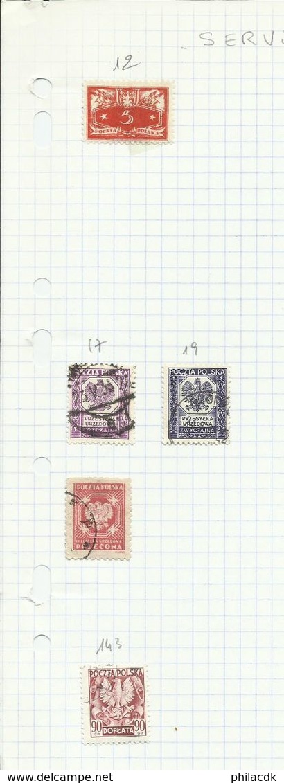 POLOGNE - 52 SCANNS - BELLE COLLECTION DE 346 TIMBRES NEUFS (*) SANS GOMME ET OBLITERES POUR ETUDE