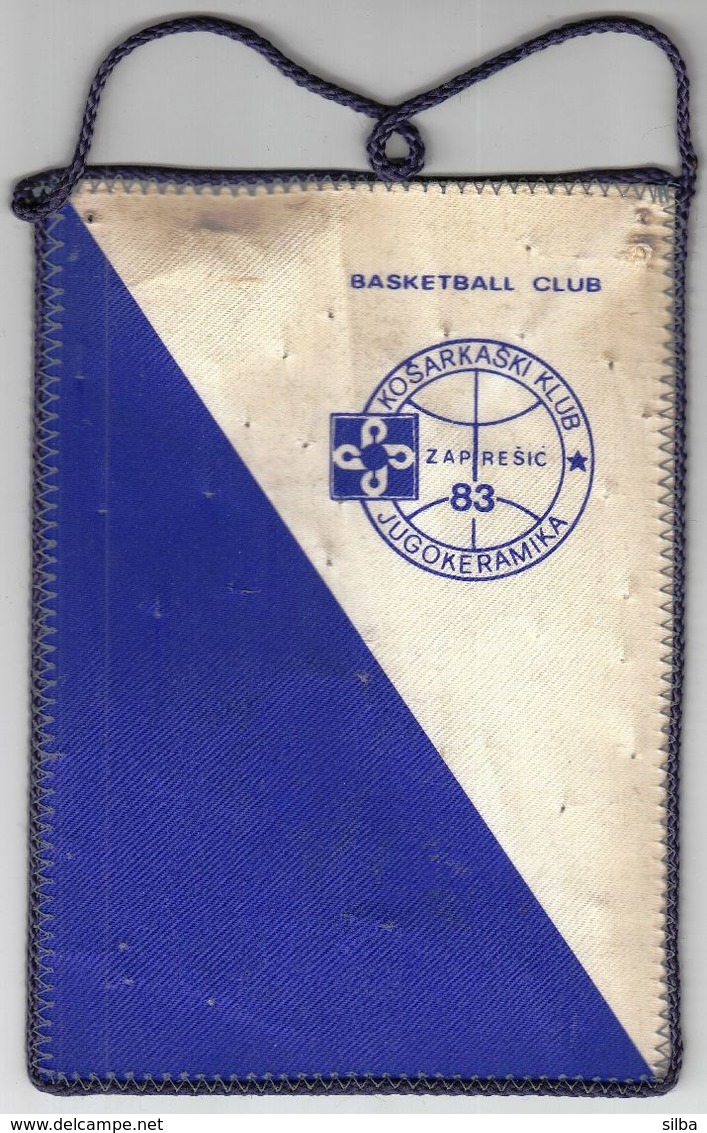 Basketball / Flag, Pennant / Basketball Club Jugokeramika, Zapresic / Croatia, Yugoslavia - Apparel, Souvenirs & Other
