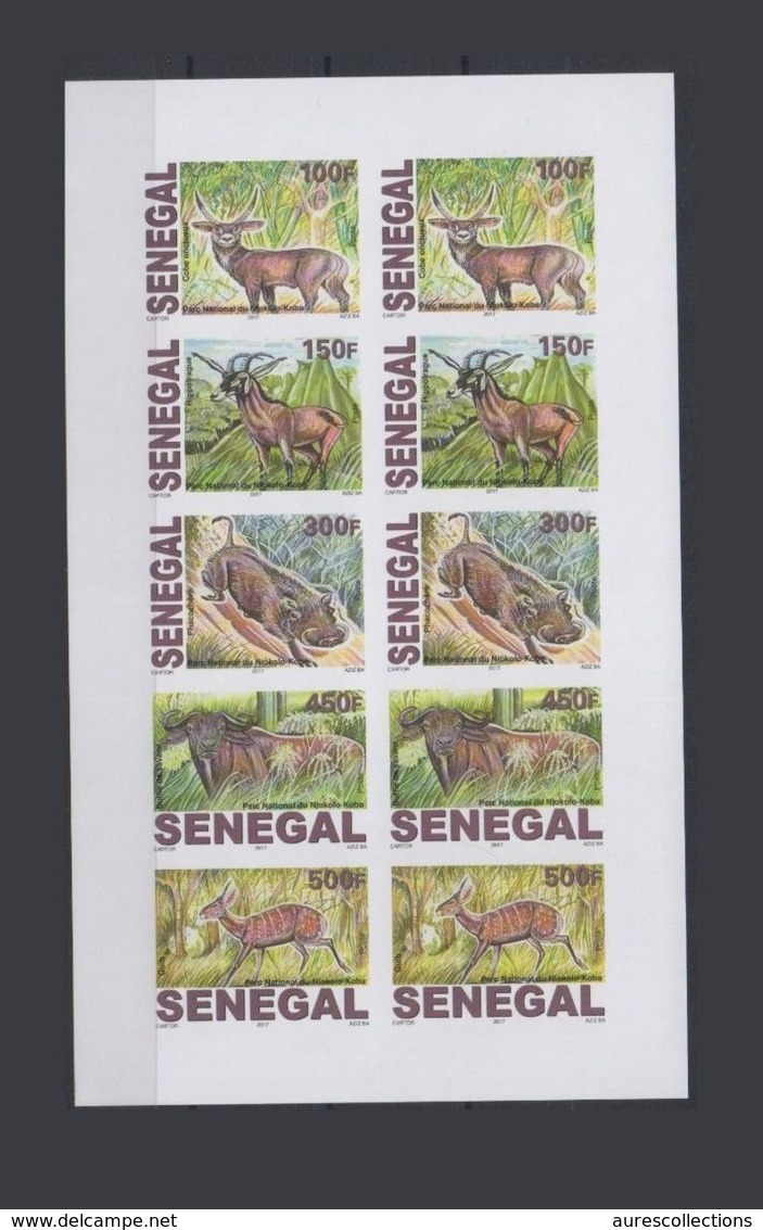 SENEGAL 2017 ¤ DELUXE PROOF EPREUVE DE LUXE ¤ FAUNE FAUNA PARC NATIONAL PARK NIOKOLO BUFFLE ANTELOPE - ULTRA RARE - Sénégal (1960-...)