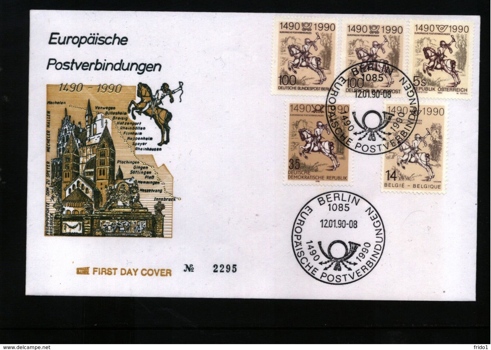Deutschland / Germany 1990 Europaeische Postverbindungen Interessanten Brief - Post