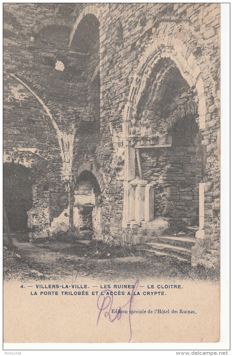 Villers-La-Ville -  Les Ruines - Le Cloître - La Porte Trilobée Et L'Accès à La Crypte - Villers-la-Ville