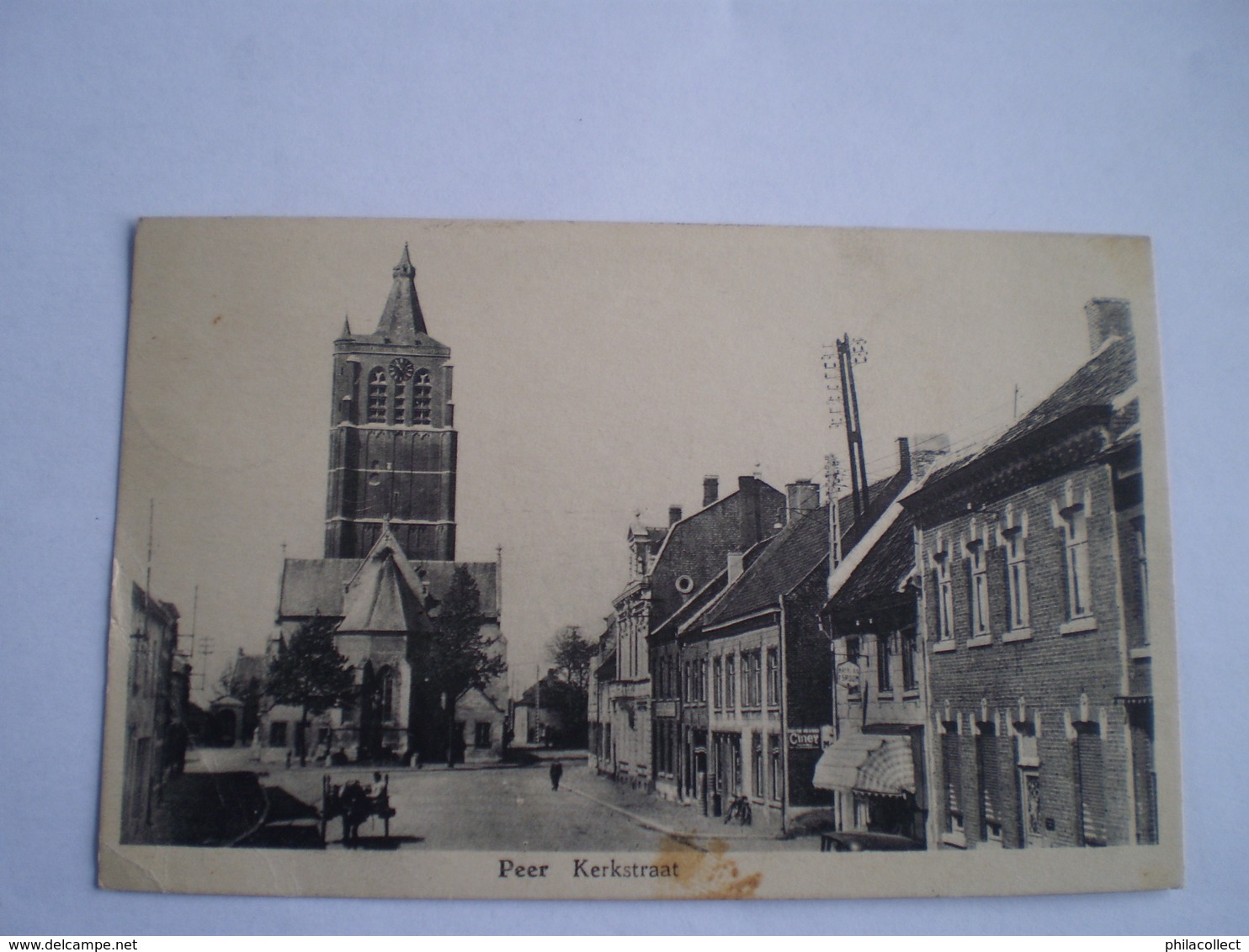 Peer // Kerkstraat (ander Zicht) Gelopen 1947 Vlek Onderrand - Peer