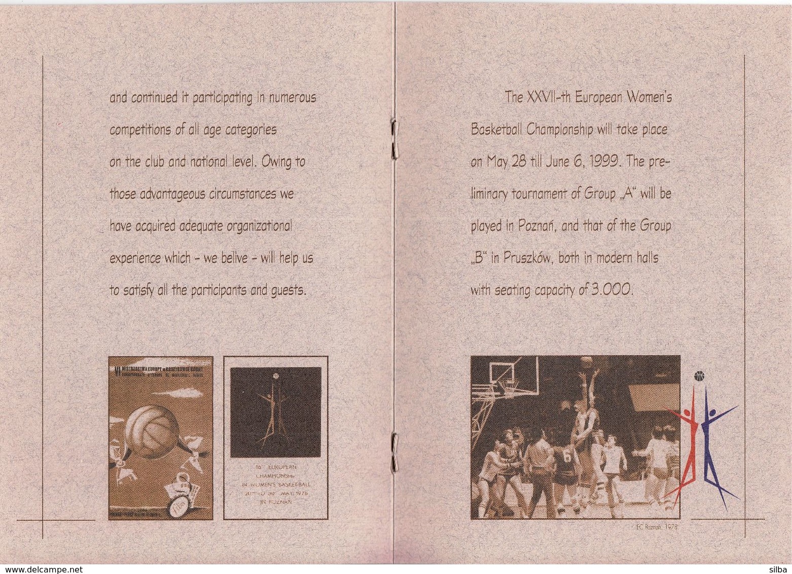 Basketball / 27th European Women's Basketball Championship Of 1999 - Poland / Flyer, Bulletin, Announcement - Autres & Non Classés