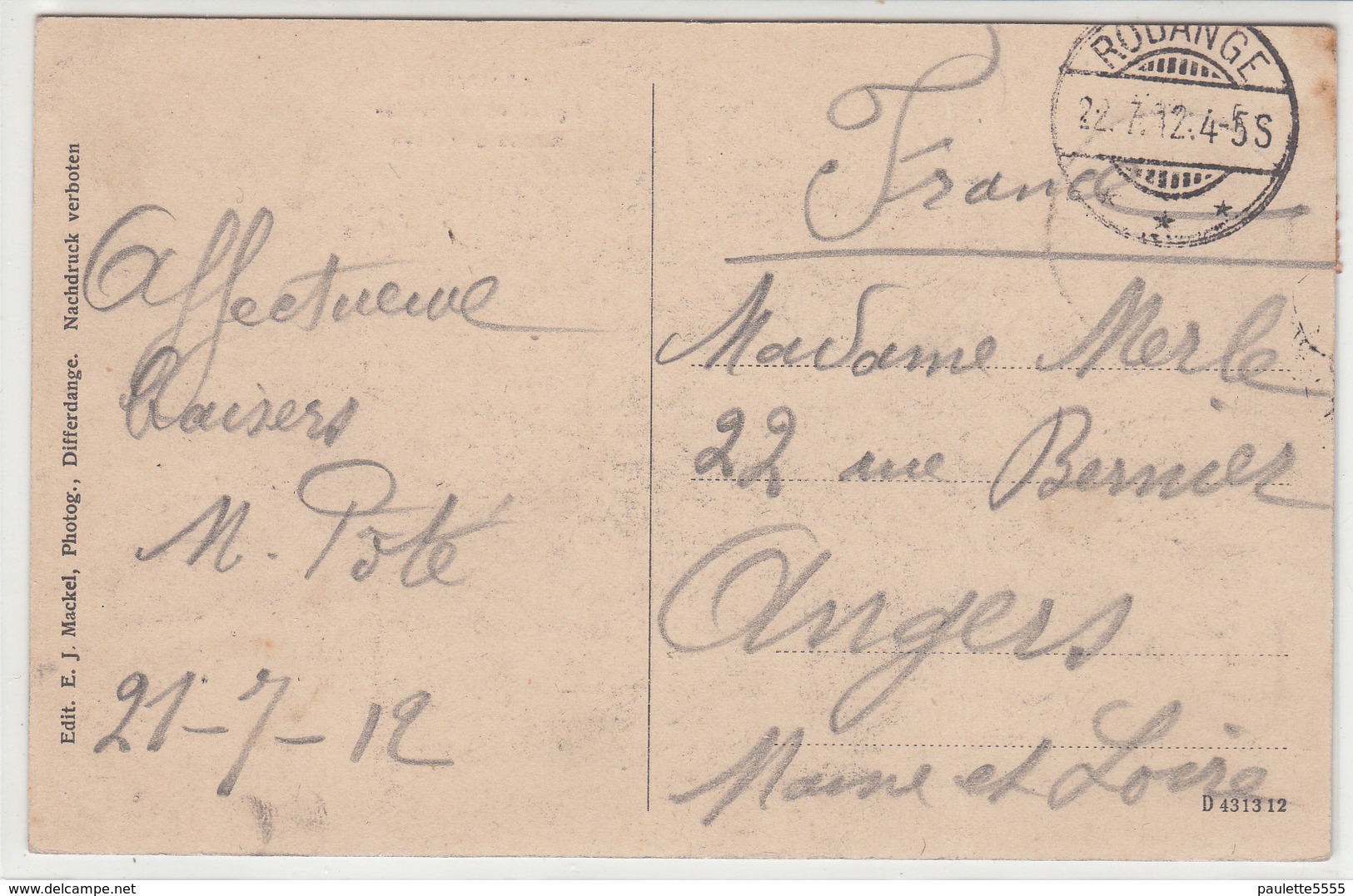 CPA-LUXEMBOURG-LASAUVAGE Eglise Et Le Rocher Kirche U. Felsen (Femmes Enfants) Carte Envoyé De ROUANGE- 1912 -2scans - Sonstige & Ohne Zuordnung