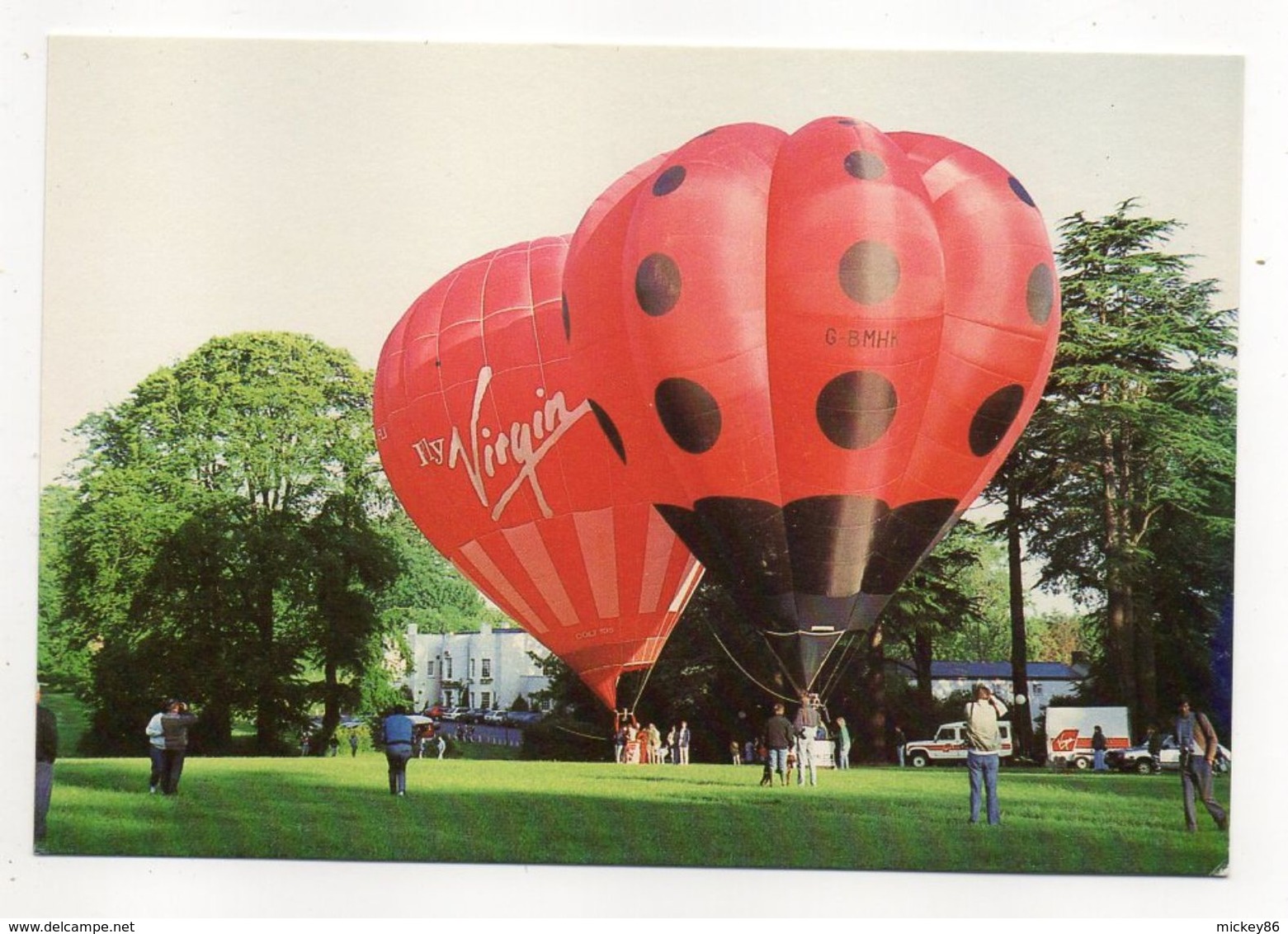 Montgolfière  VIRGIN  (animée)--"Balloons Over Basingstocke" At Down Grange 27-29 May 1989 - Montgolfières