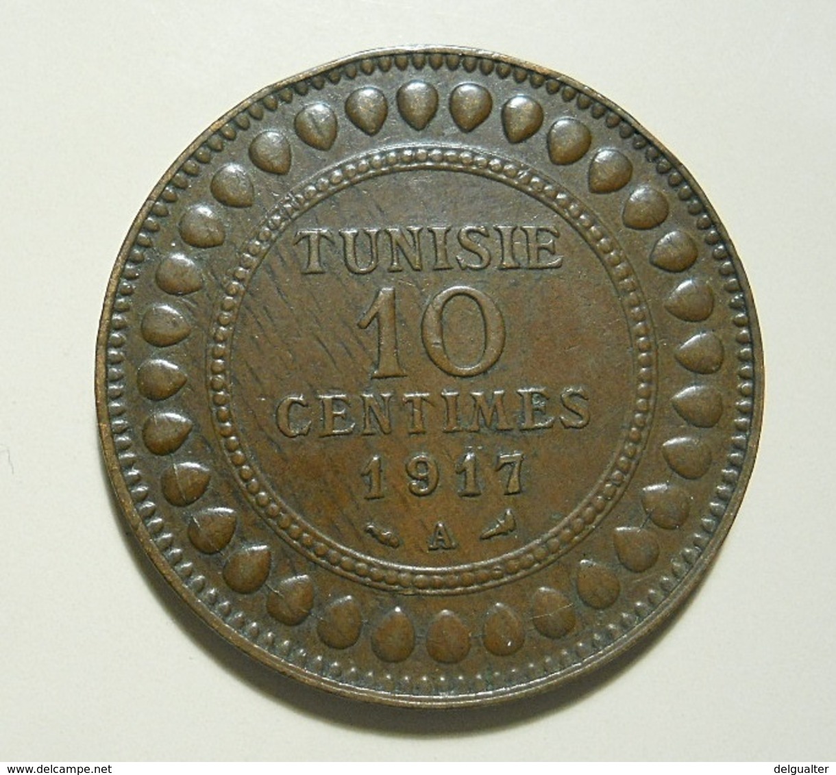 Tunisia 10 Centimes 1917 A - Tunisie