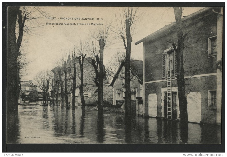 78 POISSY - Grande Crue De La Seine - Blanchisserie Quennet , Avenue De Migneaux - Poissy