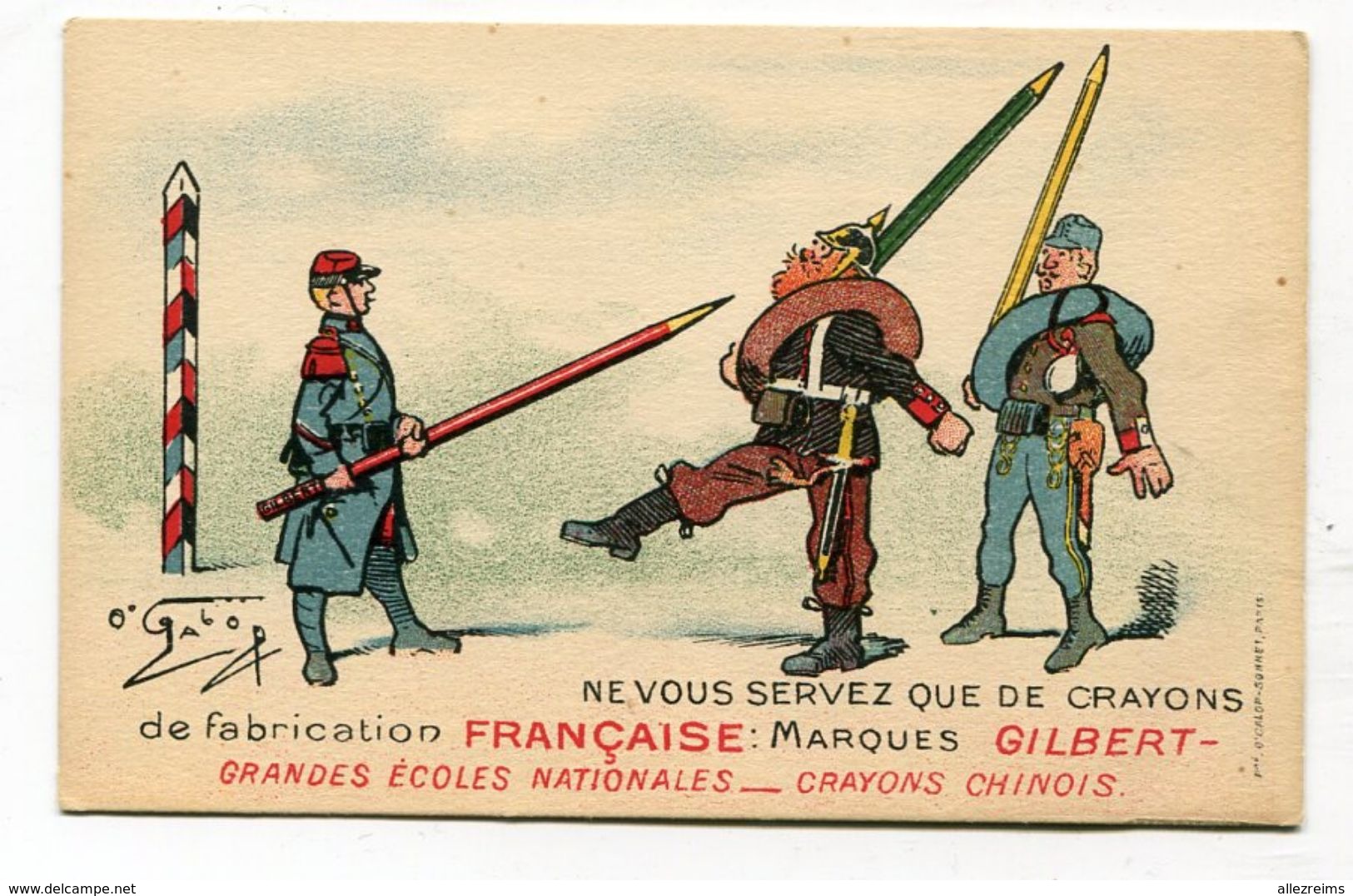 CPA   Illustrateur  : GALOT  Humour Militaria Guerre 14-18 Crayons Gilbert          A  VOIR  !!!!!!! - Other & Unclassified