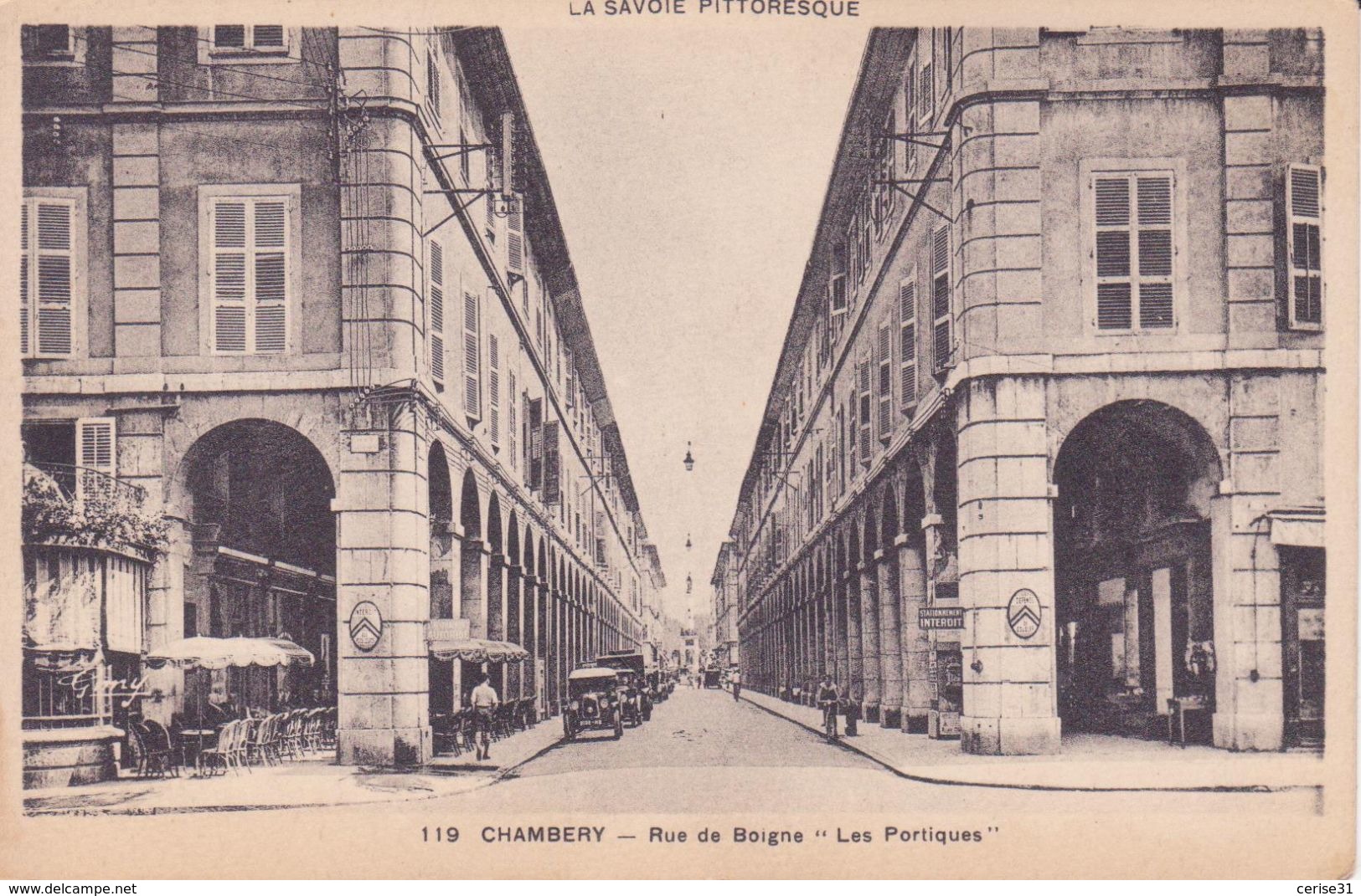 CPA -  119. Chambéry, Rue De Boigne "les Portiques" - Chambery