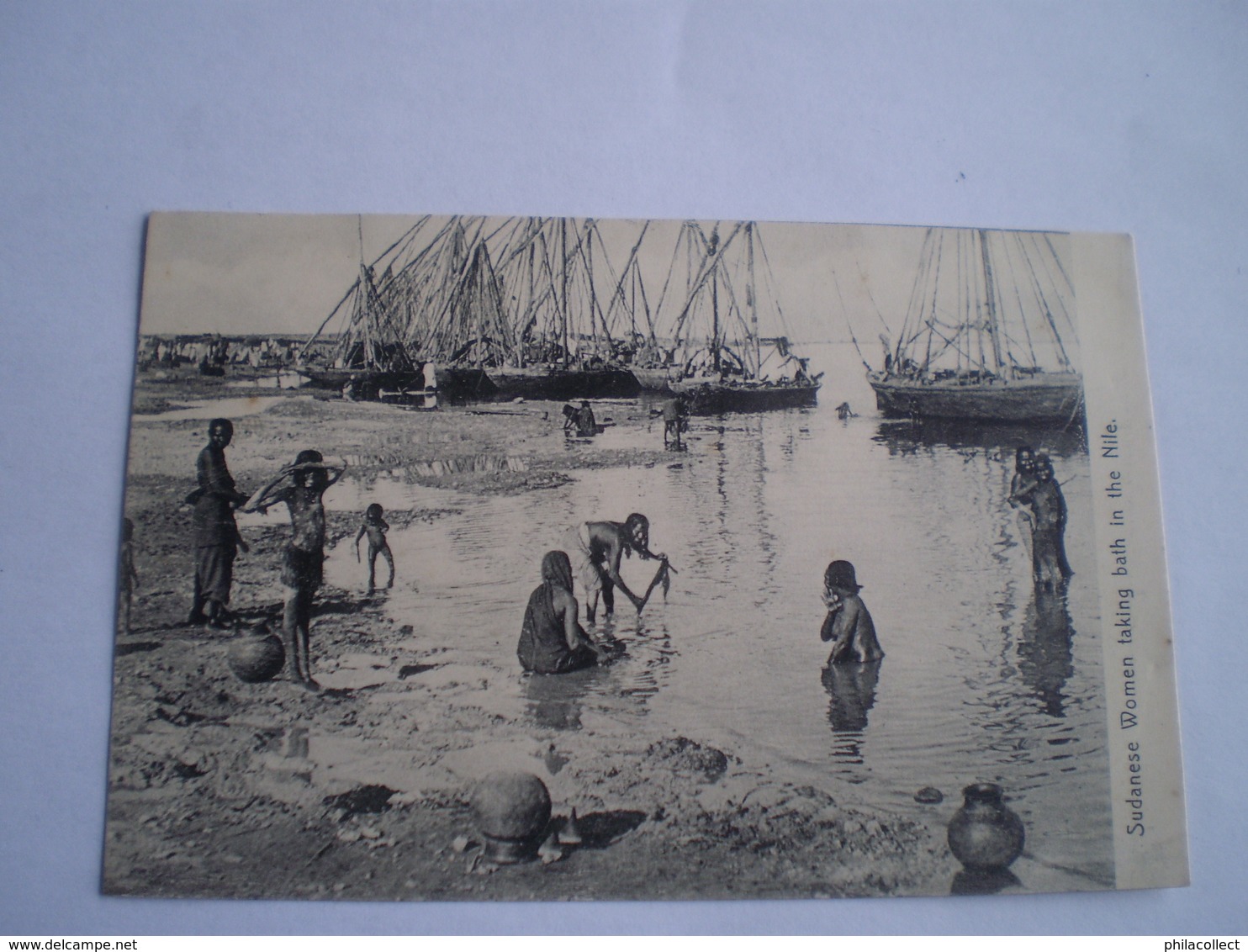 Sudan // Sudanese Woman Taking Bath In The Nile // 19?? RARE - Soedan