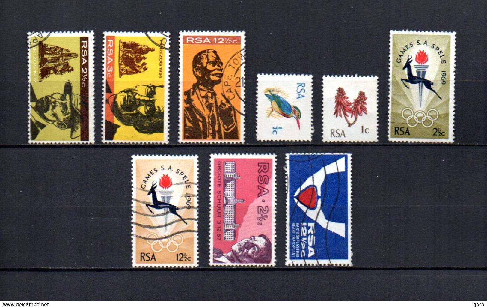 Africa Del Sur   1968-69  .-   Y&T  Nº  313/315-316/317-318/319-320/321 - Used Stamps