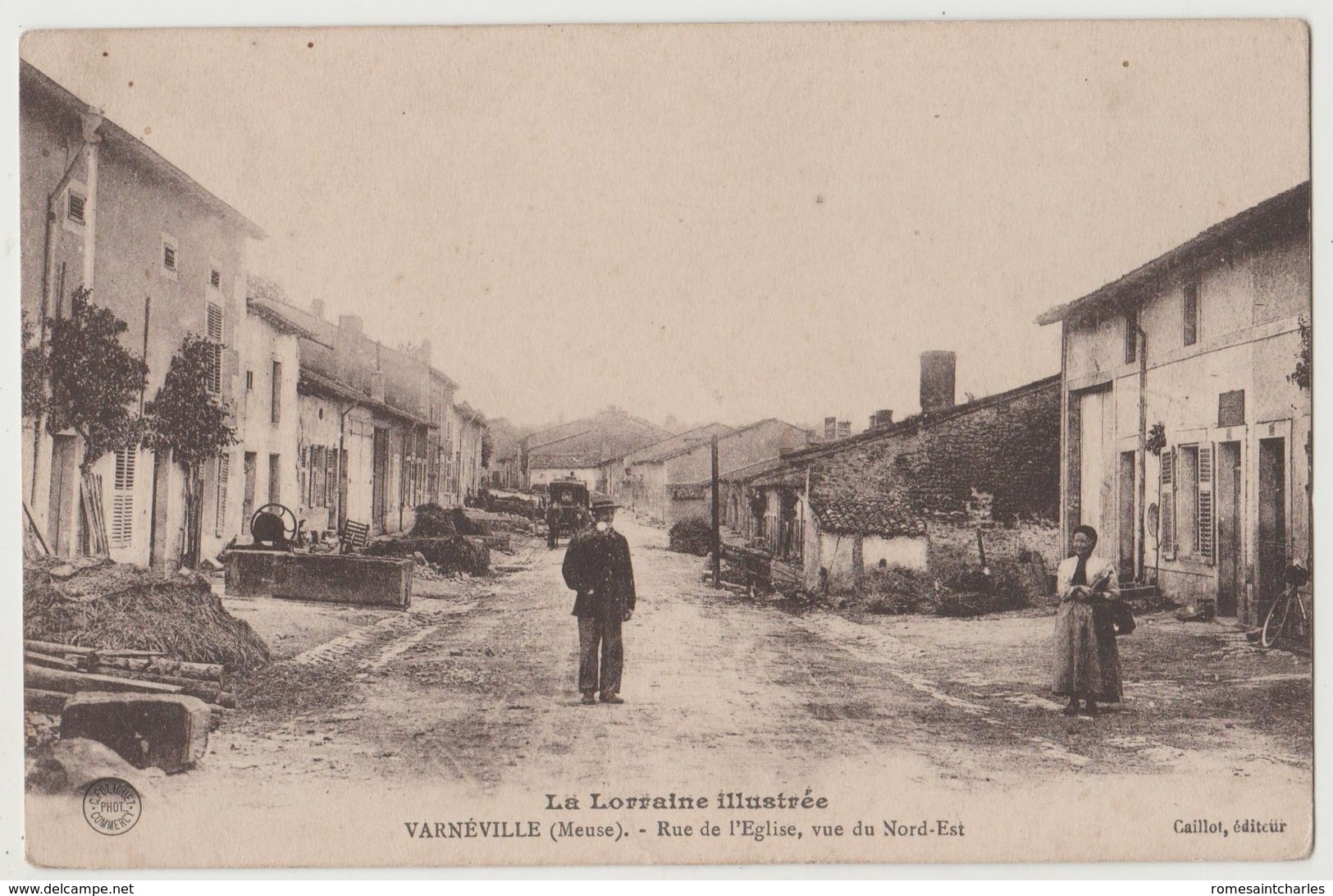 CPA 55 VARNEVILLE Rue De L' Eglise , Vue Du Nord-Est - Otros & Sin Clasificación