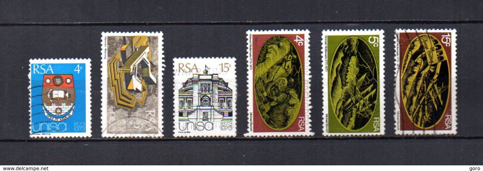 Africa Del Sur   1973  .-   Y&T  Nº  341-342/343-344/346 - Usados