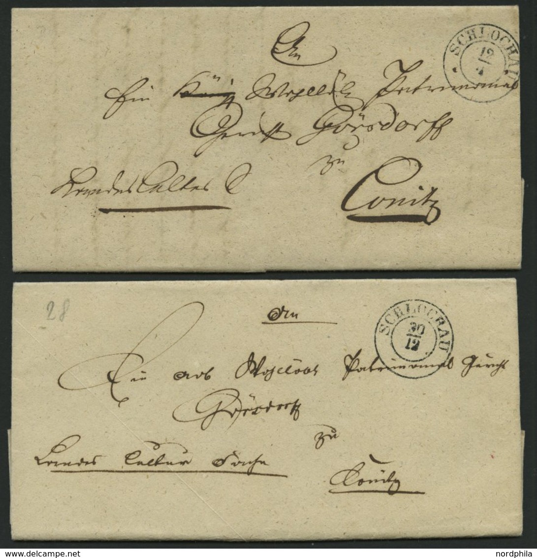 PREUSSEN SCHLOCHAU, K2, 2 Prachtbriefe Von 1846 Und 1848 - Vorphilatelie