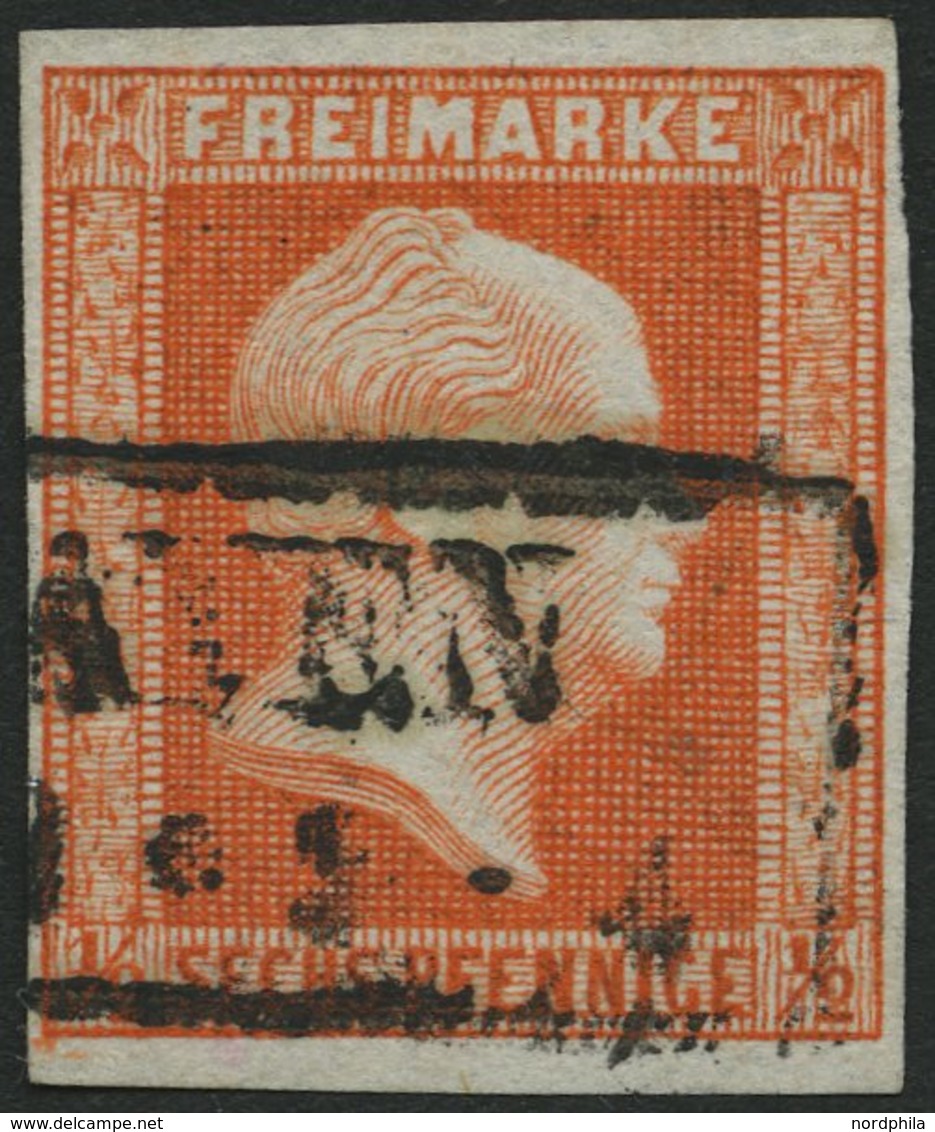 PREUSSEN 13a O, 1859, 1/2 Sgr. Rotorange, Ohne Wz., Pracht, Mi. 200.- - Altri & Non Classificati