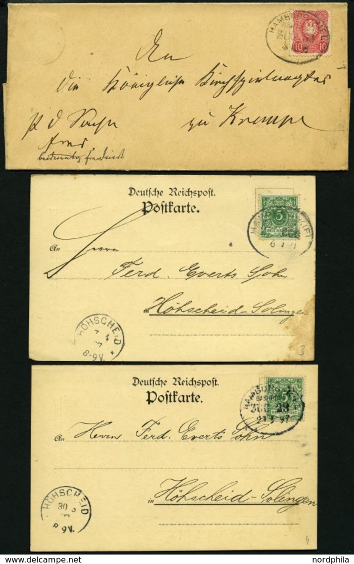 BAHNPOST Hamburg-Kiel, 20 Verschiedene Belege, 1892-1964, Meist Pracht - Franking Machines (EMA)