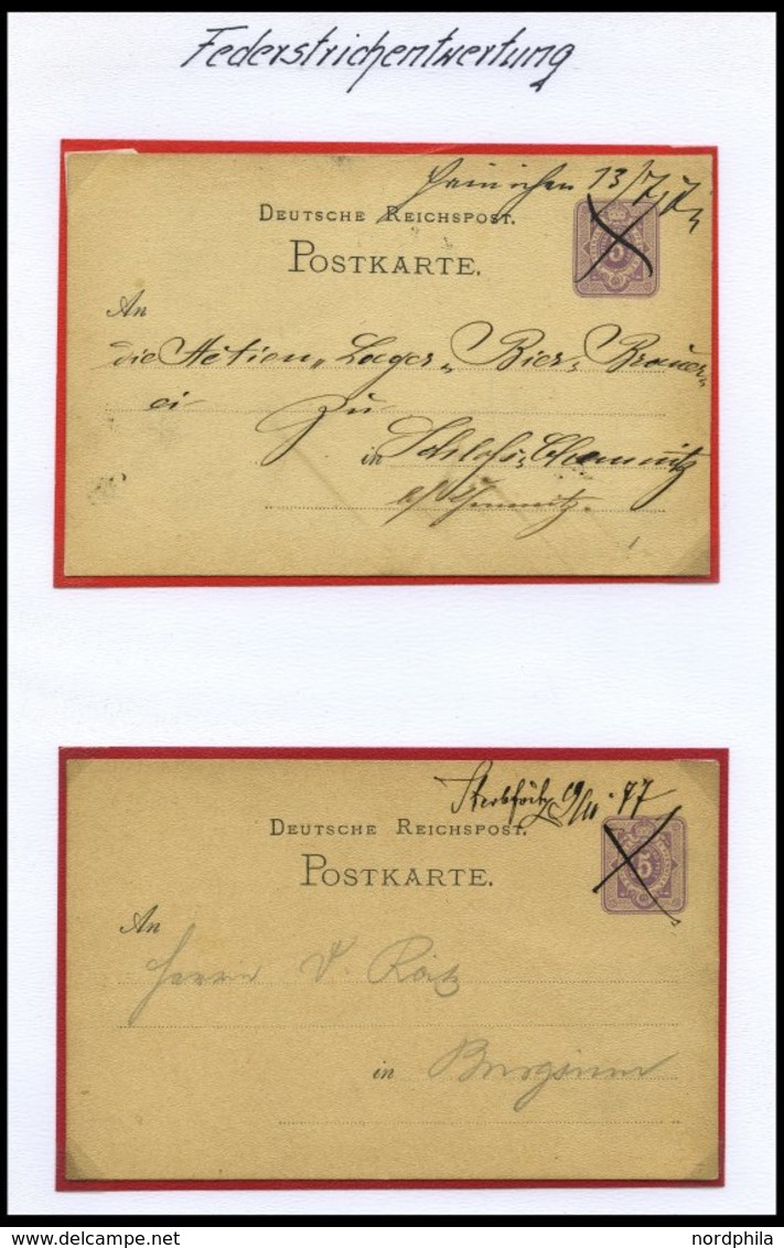 BAHNPOST Bahnpost Mit Federstrichentwertung, 9 Verschiedene Belege Von Ca. 1871-1883, Meist Pracht - Franking Machines (EMA)