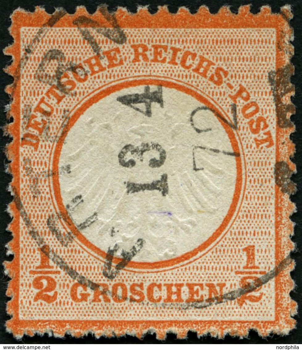 Dt. Reich 3 O, 1872, 1/2 Gr. Ziegelrot, Rauhe Zähnung, K1 ARTERN, Pracht, Mi. (55.-) - Oblitérés