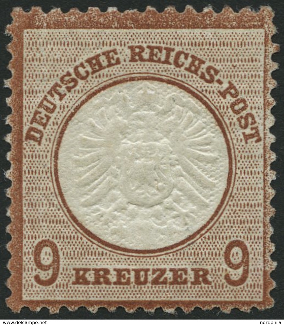 Dt. Reich 27b *, 1872, 9 Kr. Lilabraun, Falzrest, Kabinett, Fotoattest Brugger: Die Marke Ist Farbfrisch, Sehr Gut Geprä - Oblitérés