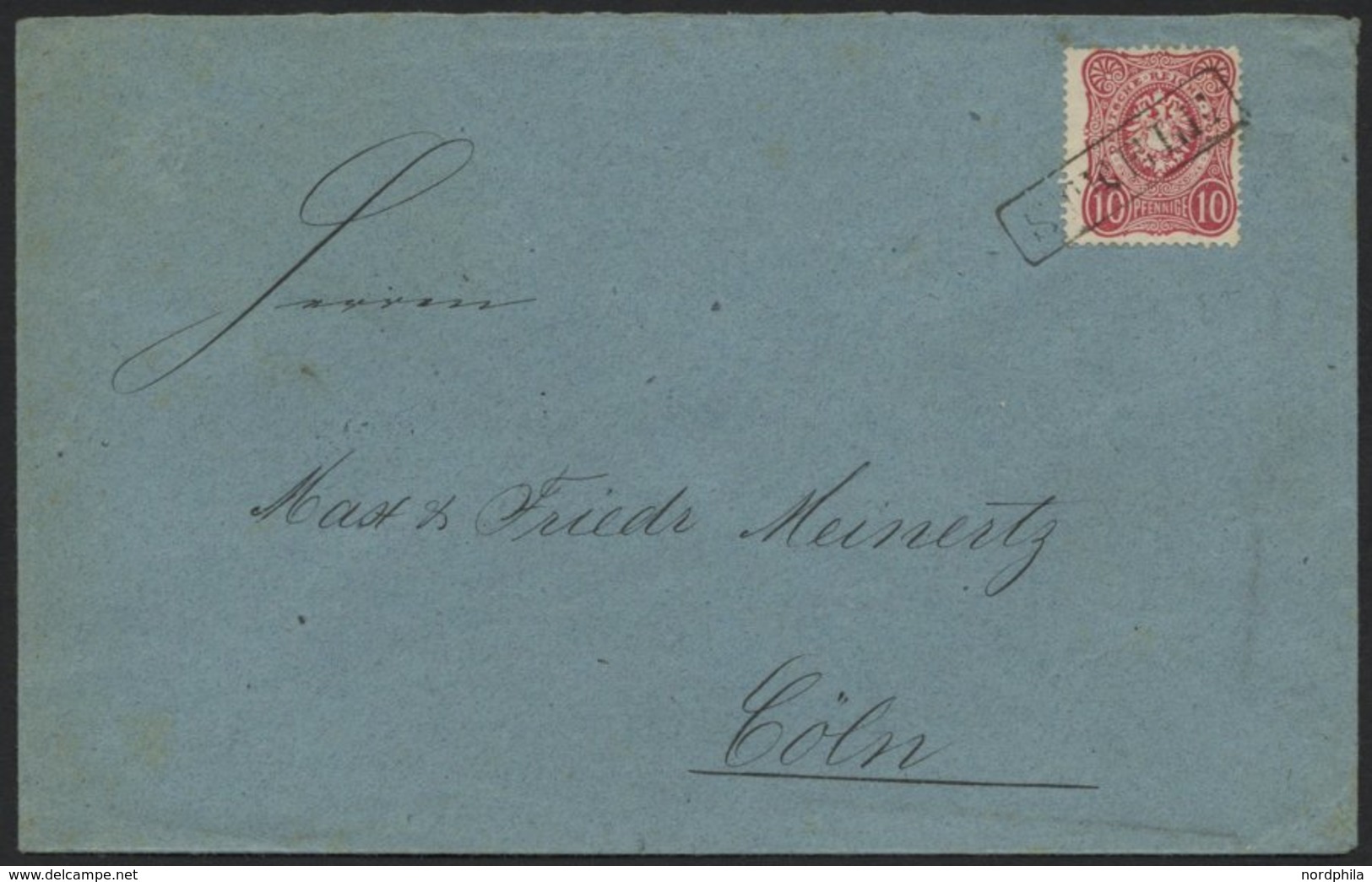 Dt. Reich 33a BRIEF, 1875, 10 Pfe. Karmin, üblich Gezähnt, Auf Brief Mit R1 STEELE, Rückseitiger R3 STEELE/VOHWINKEL, Pr - Used Stamps