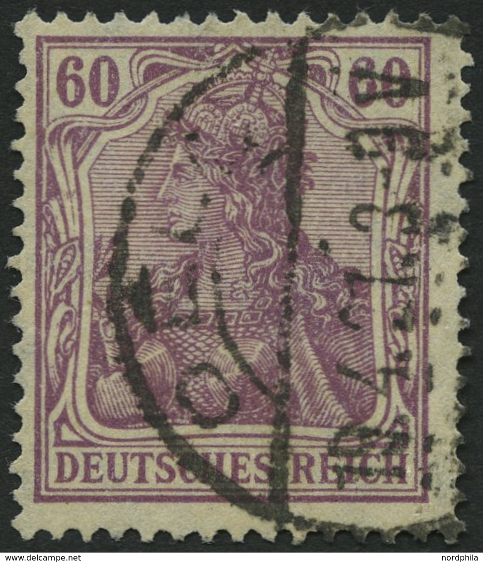 Dt. Reich 92IIc O, 1916, 60 Pf. Braunpurpur Kriegsdruck, Normale Zähnung, Pracht, Gepr. Jäschke-L., Mi. 140.- - Autres & Non Classés