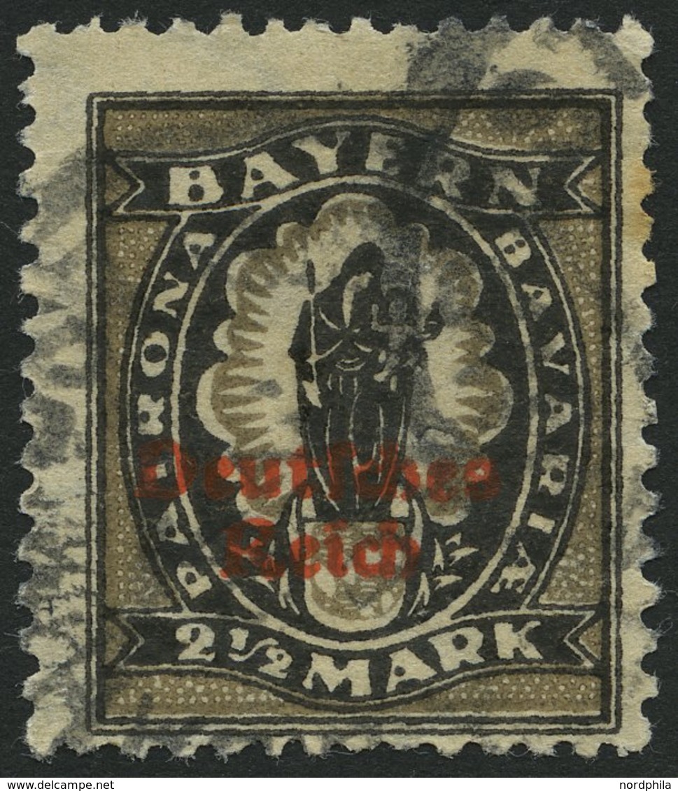 Dt. Reich 133II O, 1921, 21/2 M. Steindruck, üblich Gezähnt Pracht, Gepr. Winkler, Mi. 120.- - Used Stamps