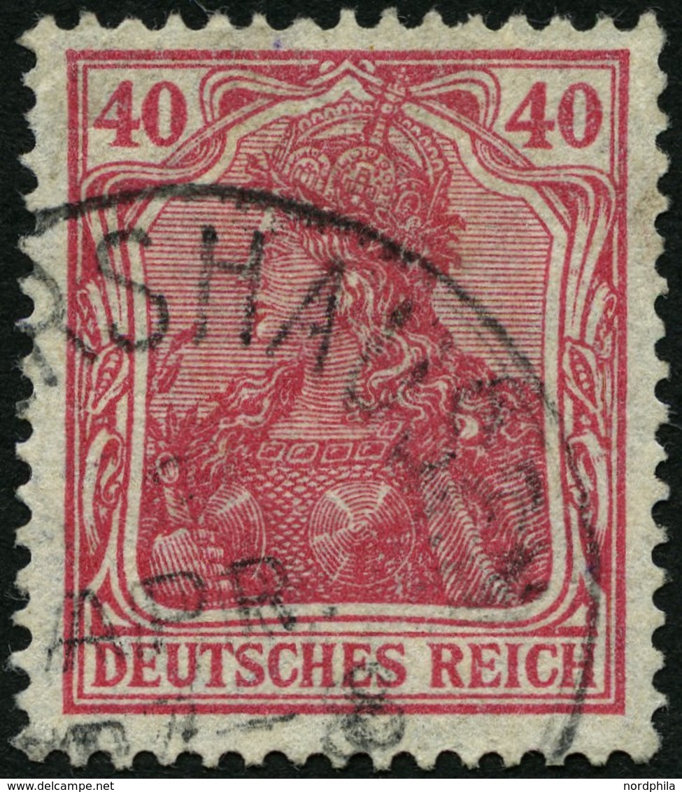Dt. Reich 145bII O, 1920, 40 Pf. Rot (poröser Druck), Pracht, Gepr. Dr. Oechsner, Mi. 200.- - Gebraucht