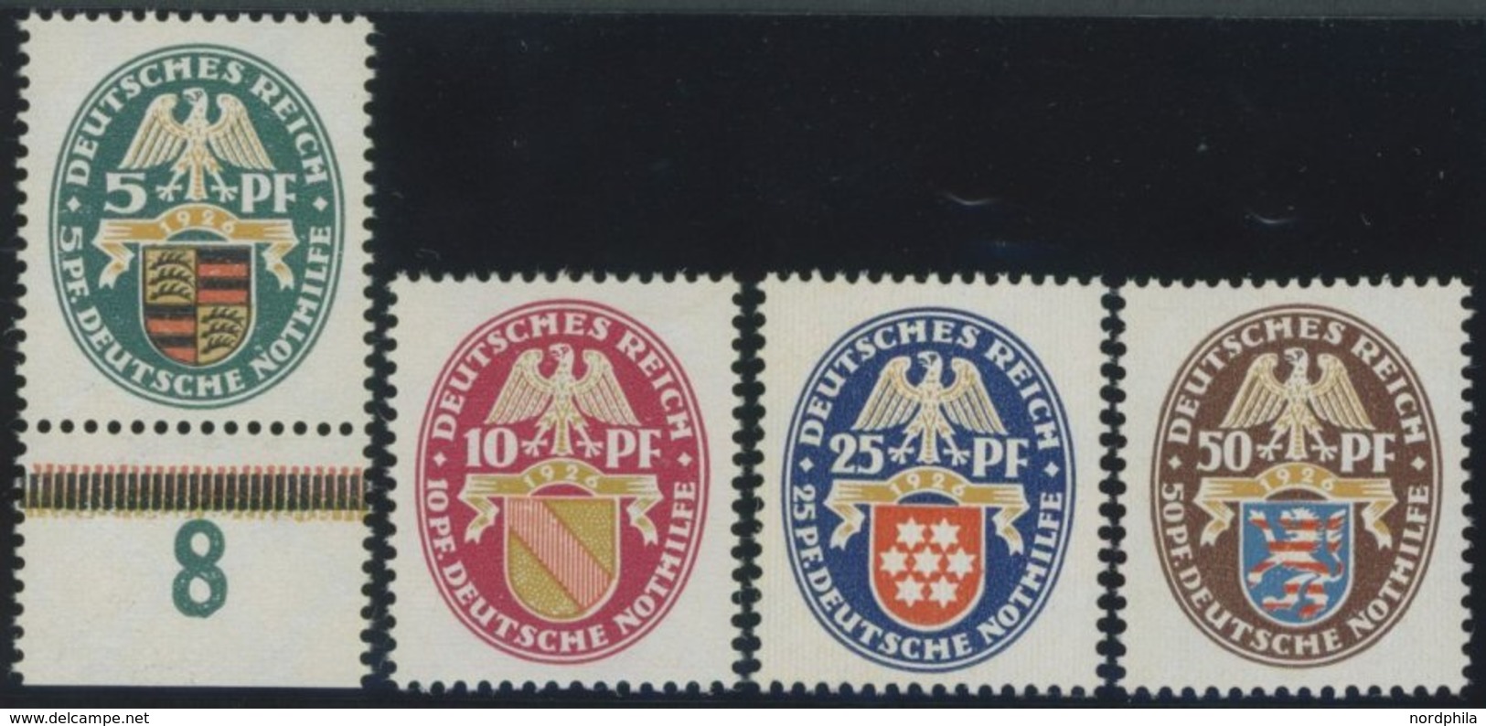 Dt. Reich 398-401 **, 1926, Nothilfe, Postfrischer Prachtsatz, Mi. 230.- - Oblitérés