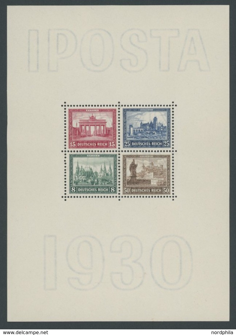 Dt. Reich Bl. 1 **, 1930, Block IPOSTA, Postfrisch, Unsigniert, Fotoattest H.D. Schlegel: Das Prüfstück Ist Winzig Fleck - Used Stamps