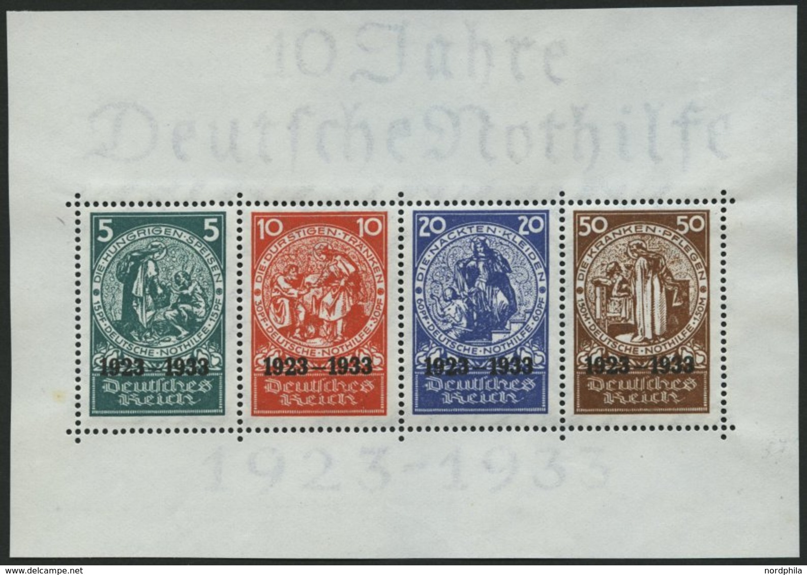 Dt. Reich 508-11 **, 1933, Nothilfe, Prachtstreifen, Mi. (1200.-) - Other & Unclassified