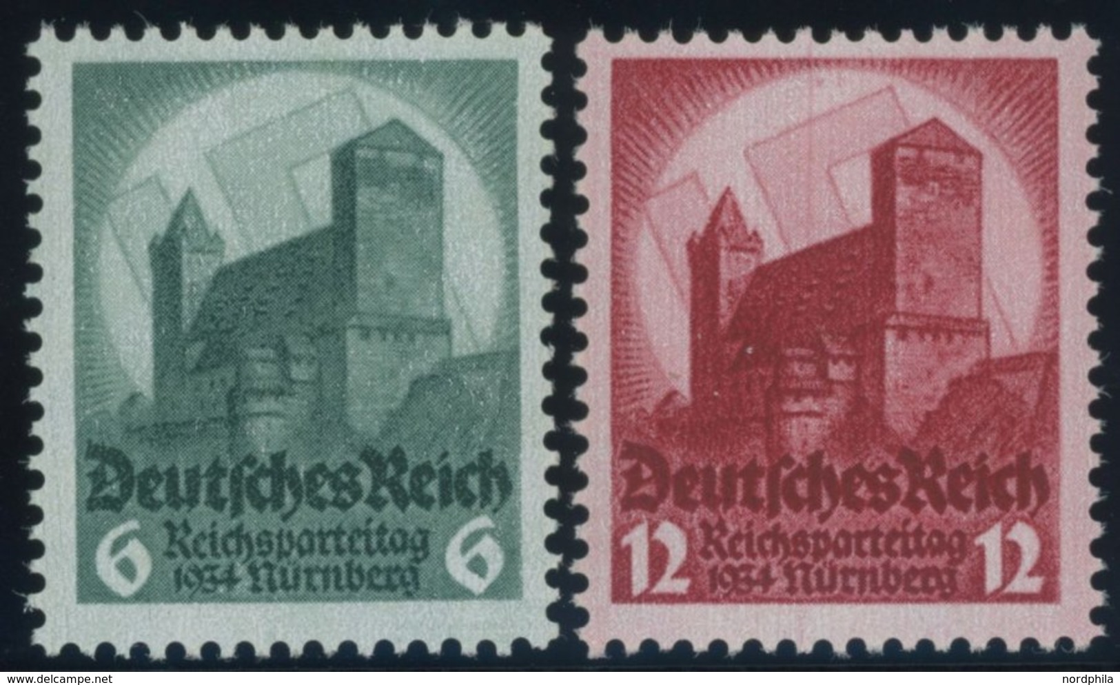 Dt. Reich 546/7 **, 1934, Reichsparteitag, Pracht, Mi. 85.- - Sonstige & Ohne Zuordnung