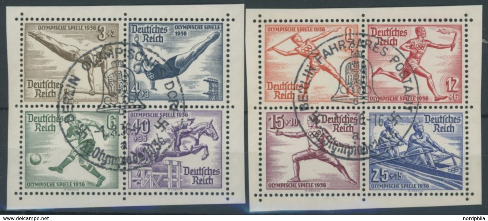 Dt. Reich 624-31 O, 1936, Herzstücke Olympische Sommerspiele, Ersttags-Sonderstempel, Pracht - Sonstige & Ohne Zuordnung