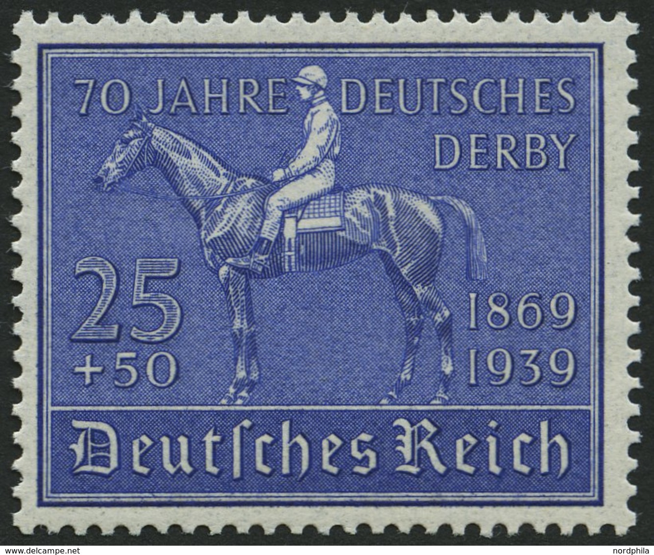 Dt. Reich 698 **, 1939, 25 Pf. Deutsches Derby, Pracht, Mi. 80.- - Autres & Non Classés