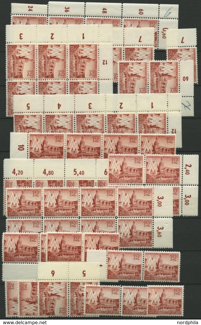 Dt. Reich 739-42 **, 1940, Leipziger Frühjahrsmesse, 50 Sätze, Meist In Bogenteilen, Pracht, Mi. 500.- - Autres & Non Classés