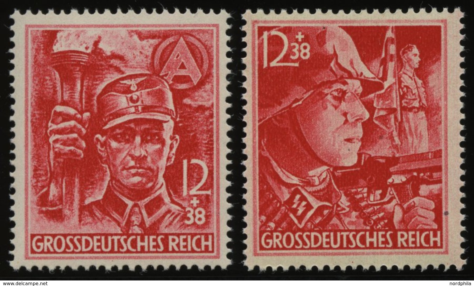 Dt. Reich 909/10 **, 1945, SA Und SS, Pracht, Mi. 90.- - Sonstige & Ohne Zuordnung