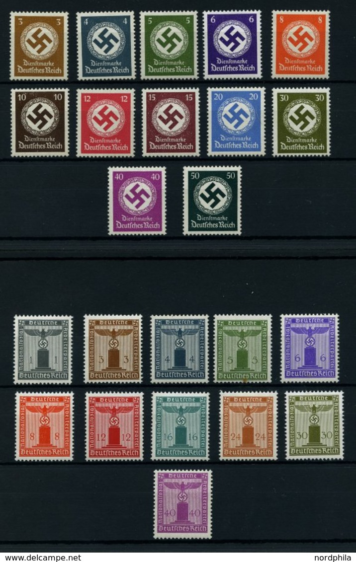 DIENSTMARKEN D 132-43,155-77 **, 1934-42, 3 Prachtsätze, Mi. 145.- - Dienstmarken